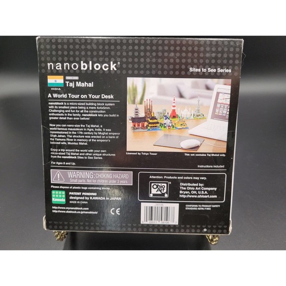 Nanoblock Taj Mahal Micro Building Blocks Level 2 420+ Pieces Ohio Art - Picture 4 of 9
